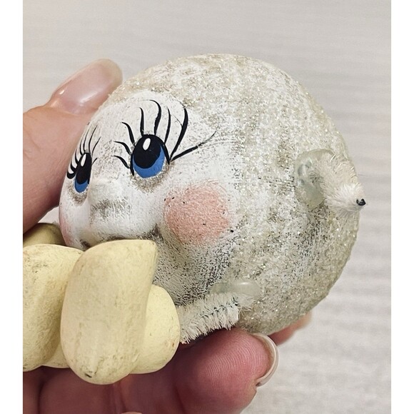 Lot of 6 VTG Anthropomorphic Snowball Head Shelf Sitters Painted Faces - Picture 12 of 12